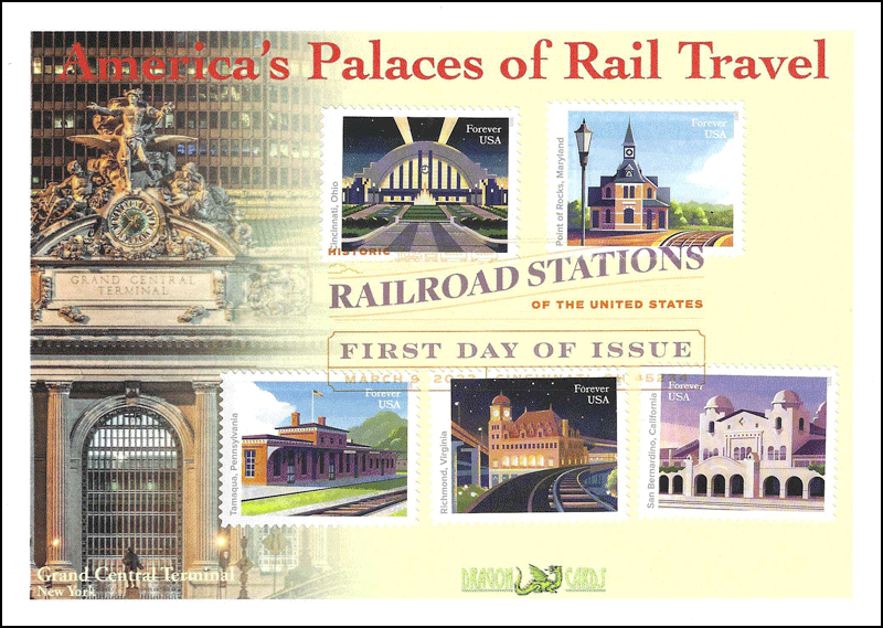 Railroad Stations Dragon Card with DCP.