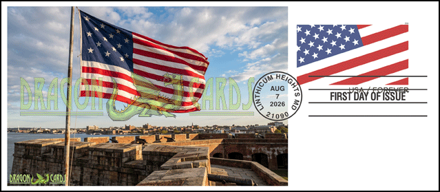 Diagonal U.S. Flag envelope